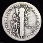 Image of 1917-S / MERCURY DIME / CIRCULATED GRADE GOOD / VERY GOOD 90% SILVER COIN