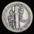 Image of 1917-D / MERCURY DIME / CIRCULATED GRADE GOOD / VERY GOOD 90% SILVER COIN