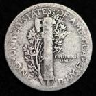 Image of 1918-P / MERCURY DIME / CIRCULATED GRADE GOOD / VERY GOOD 90% SILVER COIN