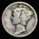 Image of 1920-S MERCURY DIME / CIRCULATED GRADE GOOD / VERY GOOD 90% SILVER COIN