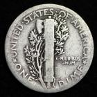 Image of 1925-P MERCURY DIME / CIRCULATED GRADE GOOD / VERY GOOD 90% SILVER COIN