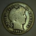 Image of 1914 Barber Dime - G