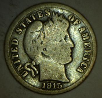 Image of 1915 Barber Dime - G