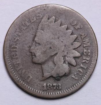 Image of 1873 CLOSED 3 Indian Cent GOOD