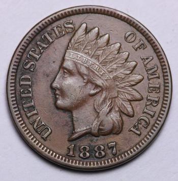 Image of 1887 Indian Cent AU