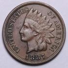 Image of 1887 Indian Cent AU