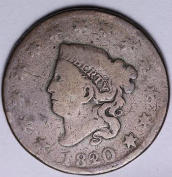 Image of 1820/19 Large Cent 