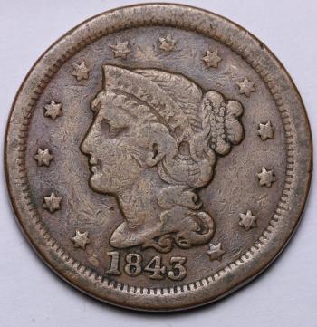 Image of 1843 Large Cent 