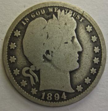 Image of 1894-O Barber Quarter GOOD