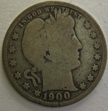 Image of 1900-S Barber Quarter GOOD