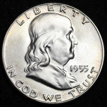 Image of 1955 Franklin Half Dollar BU