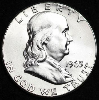 Image of 1963 Franklin Half Dollar BU