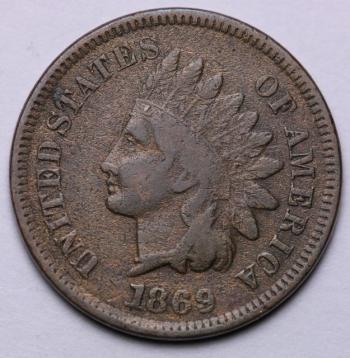 Image of 1869 Indian Cent VG+