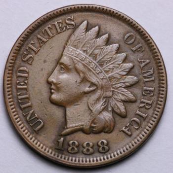 Image of 1888 Indian Cent AU