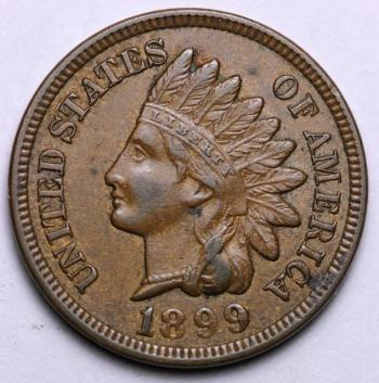 Image of 1899 Indian Cent  AU