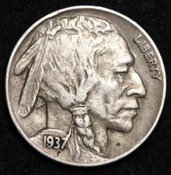 Image of 1937-D Buffalo Nickel AU