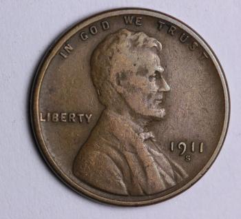 Image of 1911-S Lincoln Cent - F+