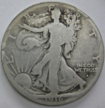 Image of 1916-S Walking Liberty Half Dollar GOOD
