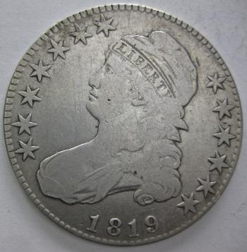 Image of 1819 Capped Bust Half Dollar VF
