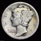 Image of 1924-P MERCURY DIME / CIRCULATED GRADE GOOD / VERY GOOD 90% SILVER COIN