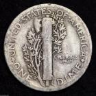 Image of 1919-P / MERCURY DIME / CIRCULATED GRADE GOOD / VERY GOOD 90% SILVER COIN