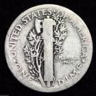 Image of 1920-P MERCURY DIME / CIRCULATED GRADE GOOD / VERY GOOD 90% SILVER COIN